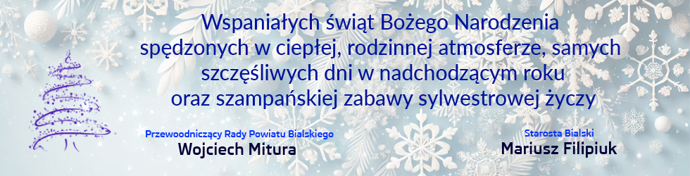 Życzenia bożonarodzeniowe od Starostwa Biała Podlaska